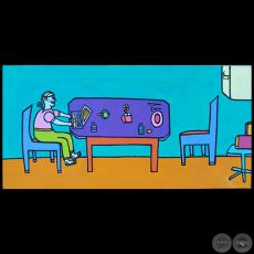 Laburo aislado - Pintura de Virginia Rojas Holden - Año 2020